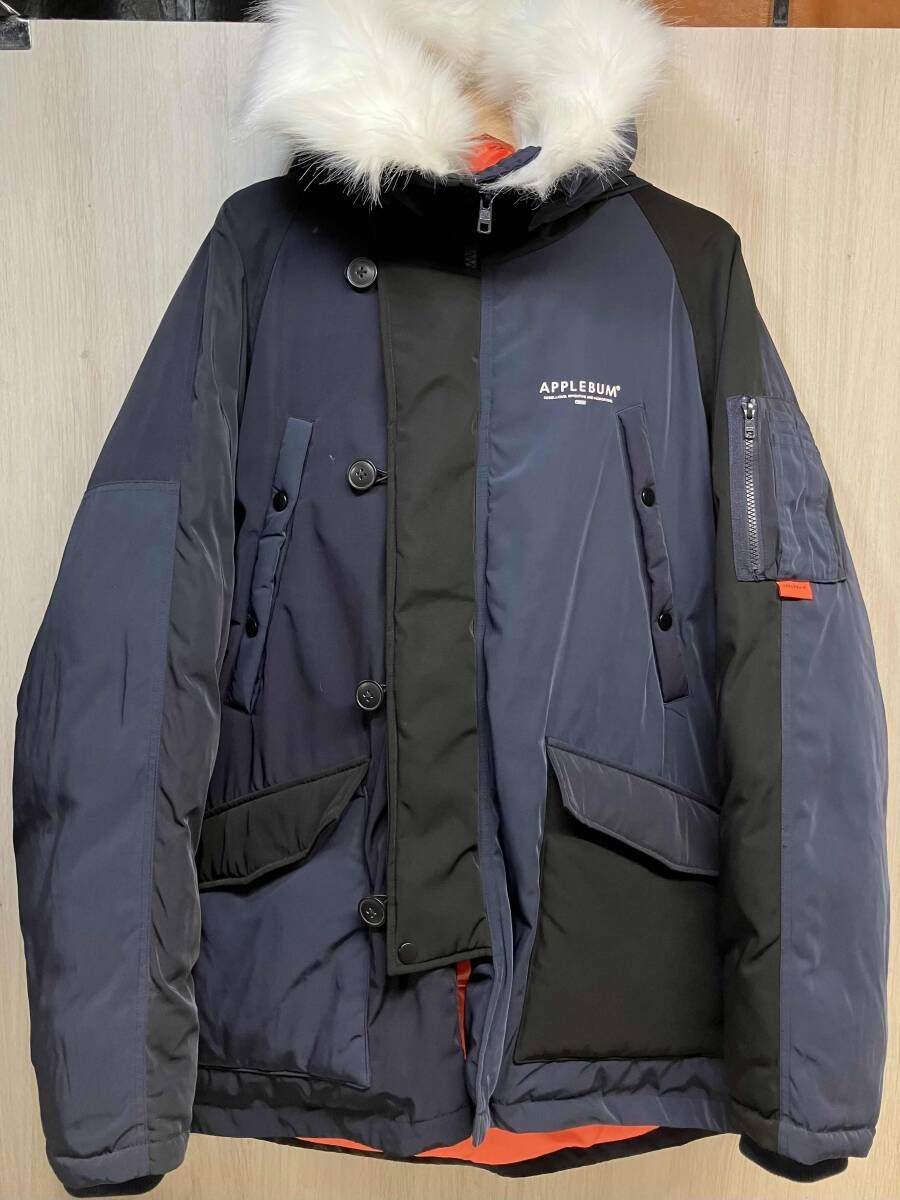 Monochromatic N-3 B Jacket 中綿 アップルバム ナイロン パーカー ジャケット モノクロマティック メンズ ネイビー L ファー