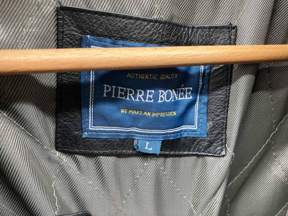 ブラック PIERRE BONEE レザーコート