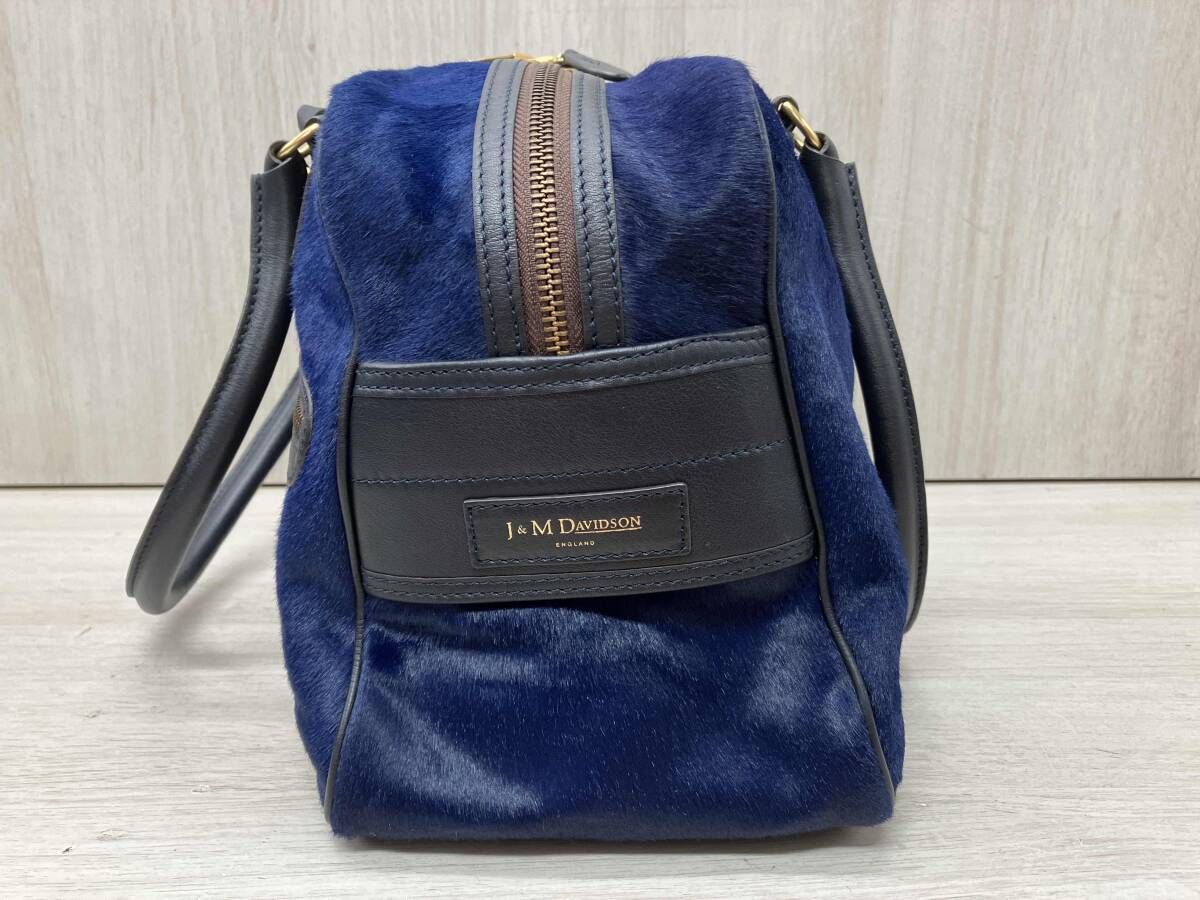 【定価20万未使用級】　J&M DAVIDSON 2way ボストン　ハラコ J&M DAVIDSON ミニボストンバッグ ハラコ ブルー - メルカリ