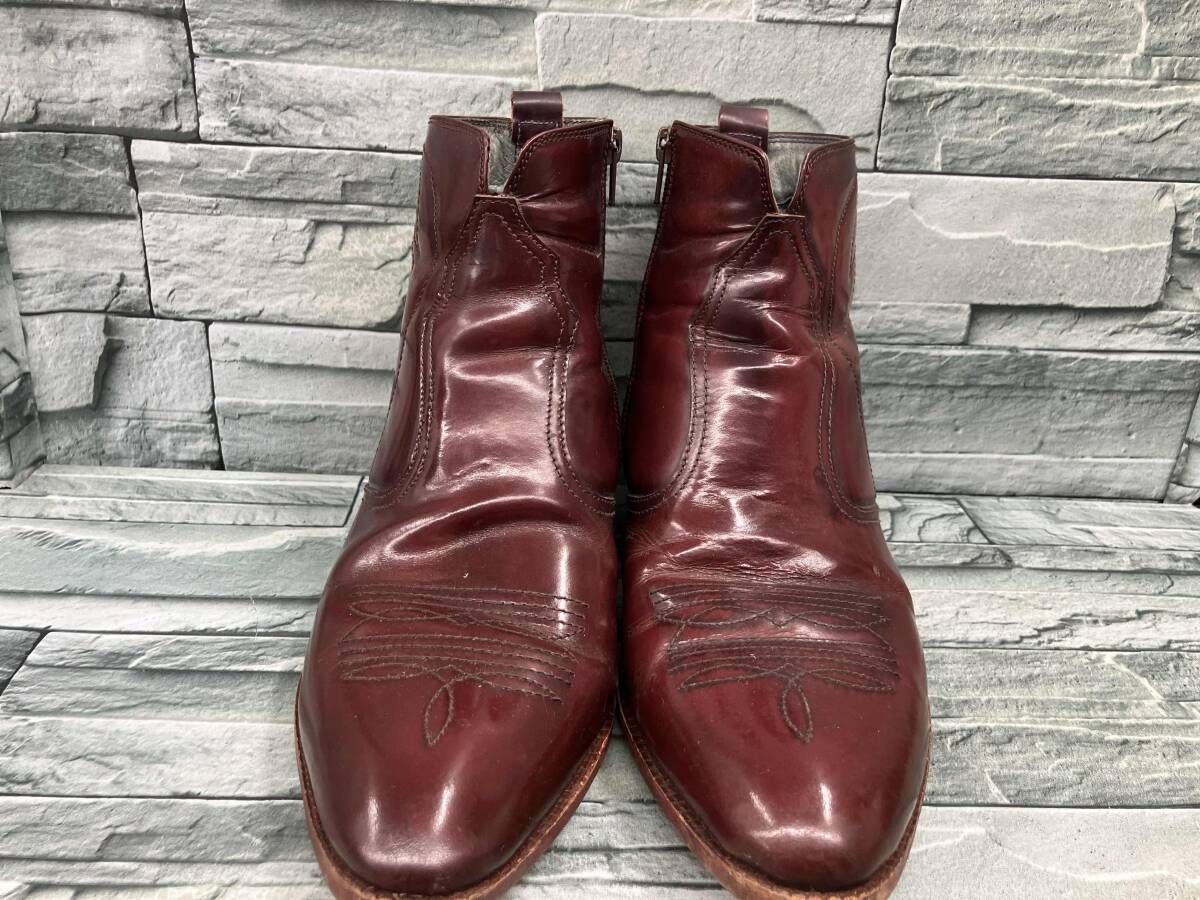 BRONCO ウエスタンブーツ サイドジップショートブーツ 26 5 cm BRW