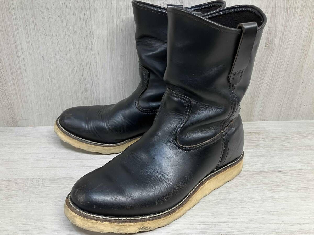 RED WING USA製 90s 縦羽タグ 797 本革 レザー ペコスブーツ レッド