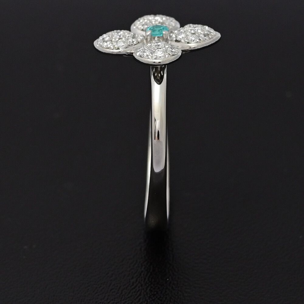 PT0.05ct/FD:0.35ct/フラワーモチーフ 1P・パライバトルマリン