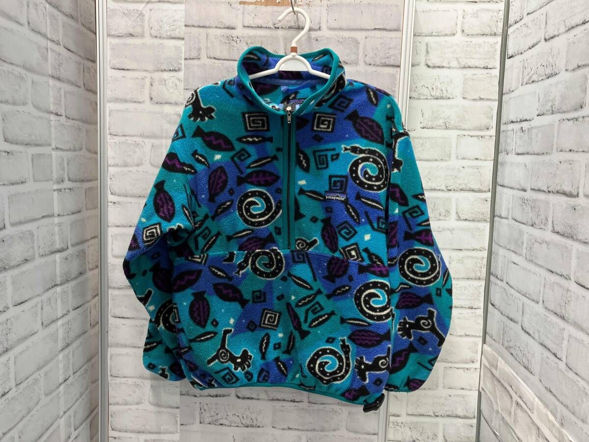 Patagonia ／ フリースジャケット ／ USA製 ／ STY65543 ／ フェイスウォーマー付き ／ ブルー ／ 150cm-160cmサイズ