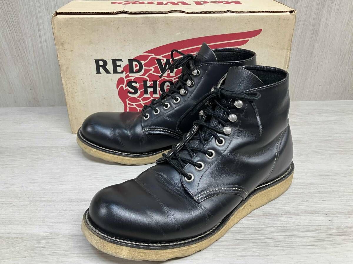 RED WING USA製 90s 四角犬タグ 8165 本革 レザー ワーク ブーツ 