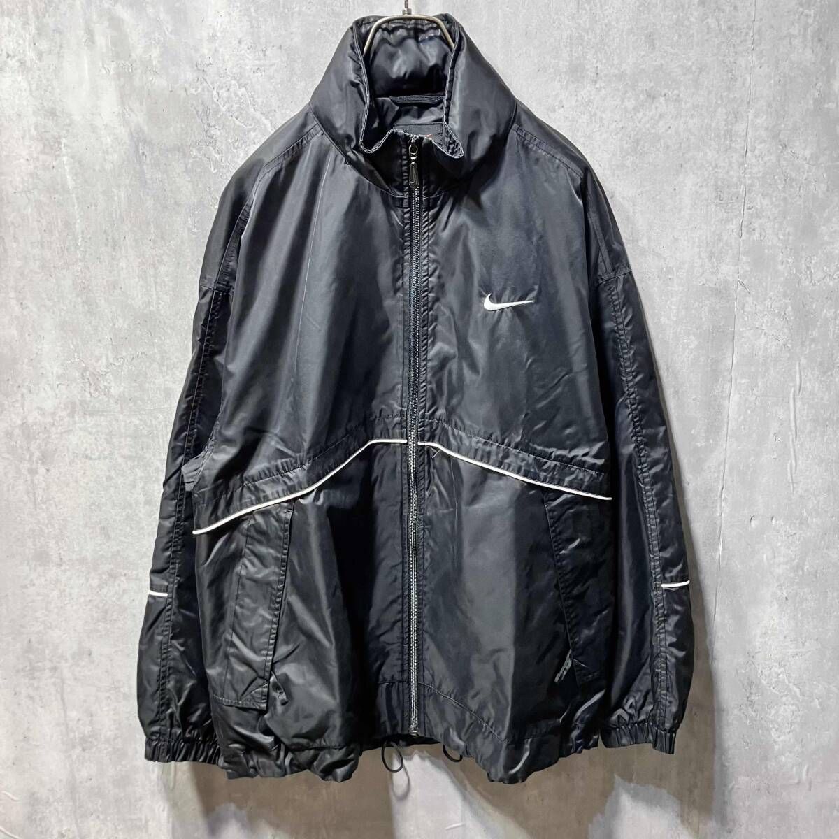 OLD NIKE ZIP UP NYLON JACKET ジップアップナイロンジャケット L