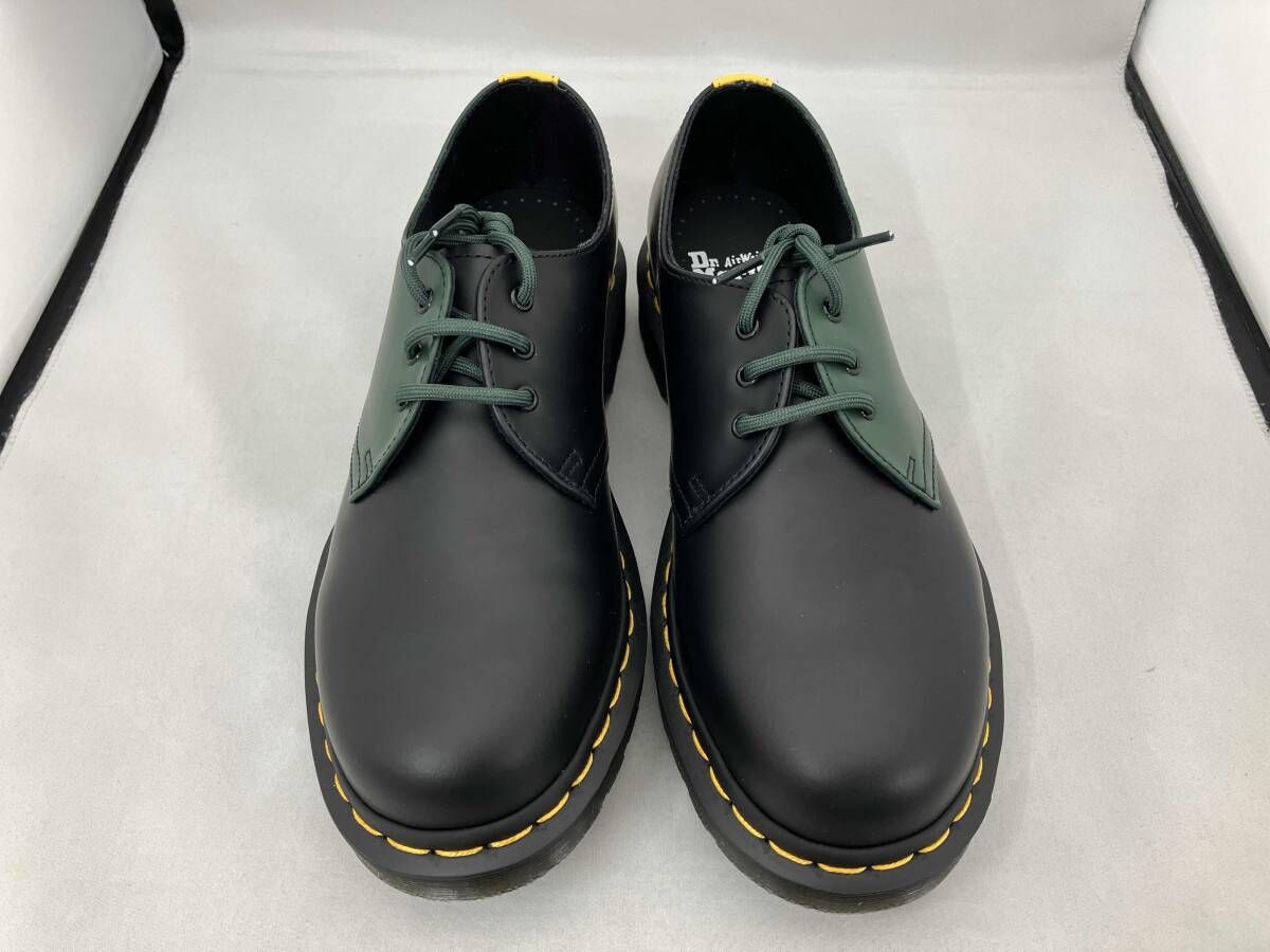 き Dr.Martens ドクターマーチンズ 1461 BLACK GREEN YELLOW UKサイズ6