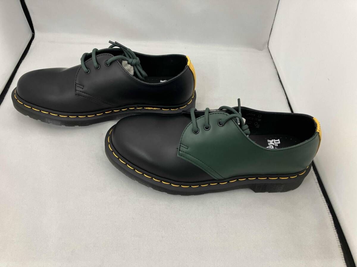 き Dr Martens ドクターマーチンズ 1461 BLACK GREEN YELLOW UKサイズ6