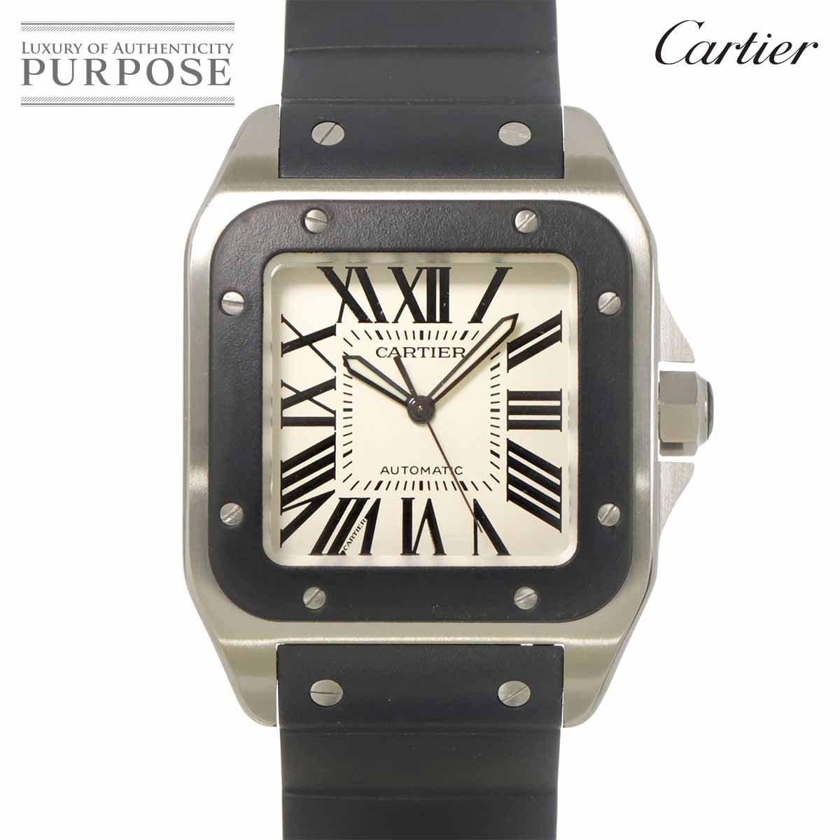 カルティエ Cartier サントス100 LM W20121U2 メンズ 腕時計 シルバー 