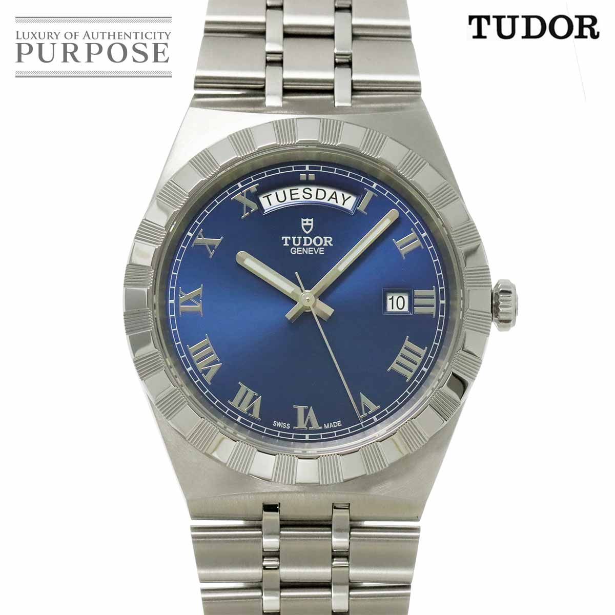 チューダー チュードル TUDOR ロイヤル 28600 メンズ 腕時計 デイデイト ブルー オートマ 自動巻き Royal 90297122