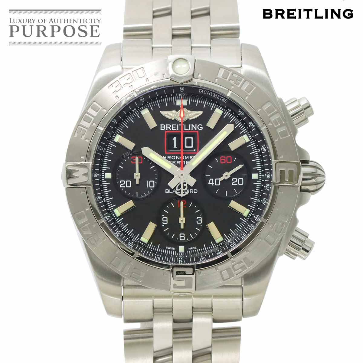 ブライトリング クロノマット ブラックバード A 44360 クロノグラフ メンズ 腕時計 ビッグデイト 自動巻き Chronomat