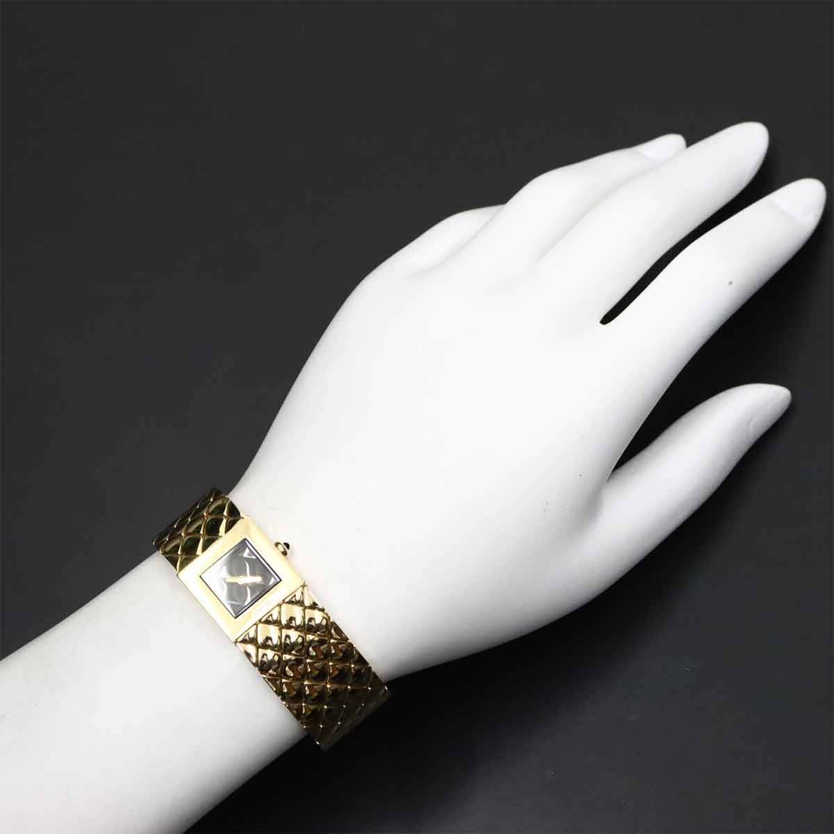 シャネル CHANEL マトラッセ H0008 レディース 腕時計 ブラック K18YG