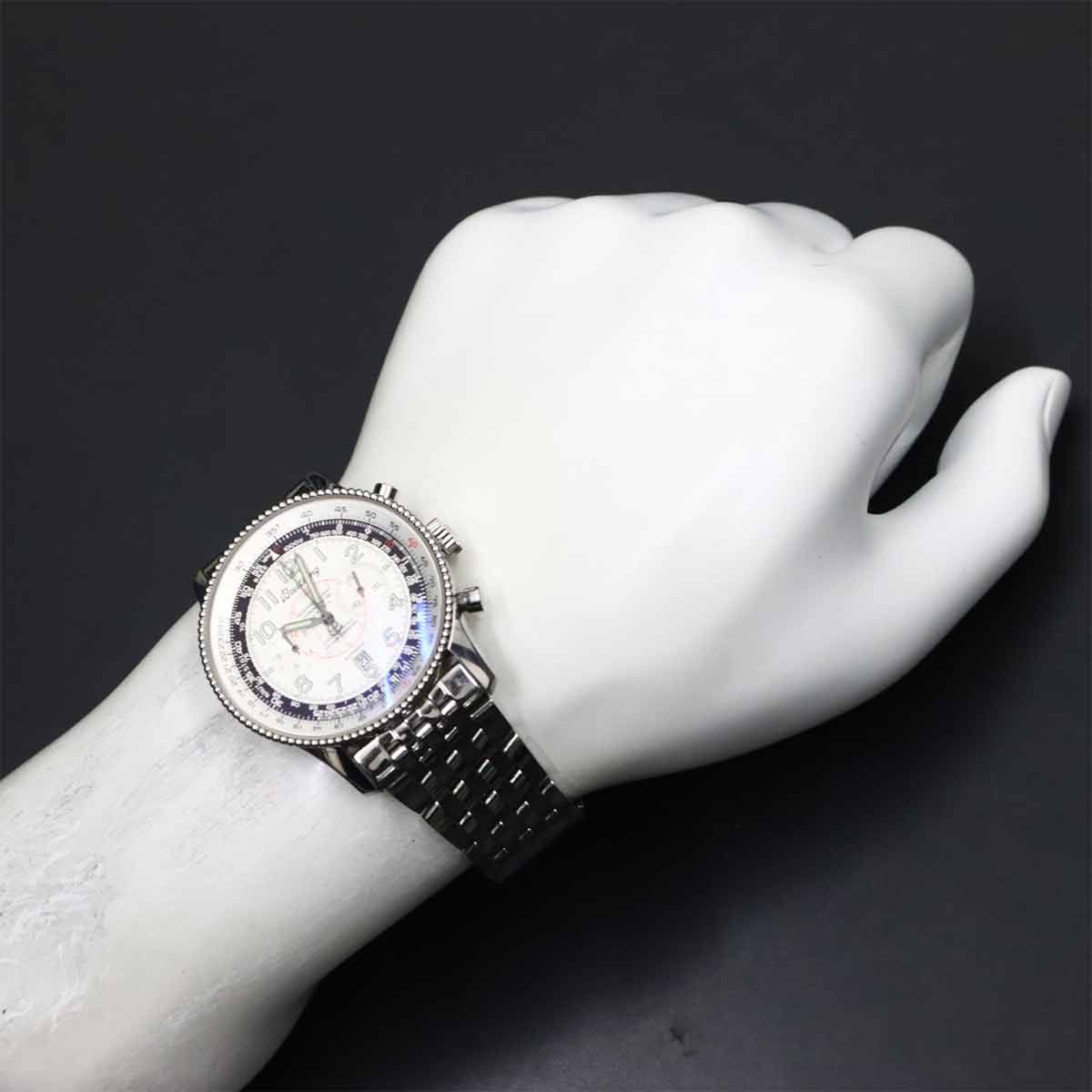  ブライトリング BREITLING モンブリラン 1903 ライト兄弟 A35330 クロノグラフ メンズ 腕時計 デイト 自動巻き Montbrillant 90304228 抜け感 自動巻き時計 腕時計(アナログ)