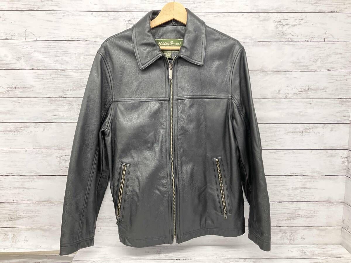 Eddie Bauer/エディーバウアー/革ジャン/レザージャケット/ブラック