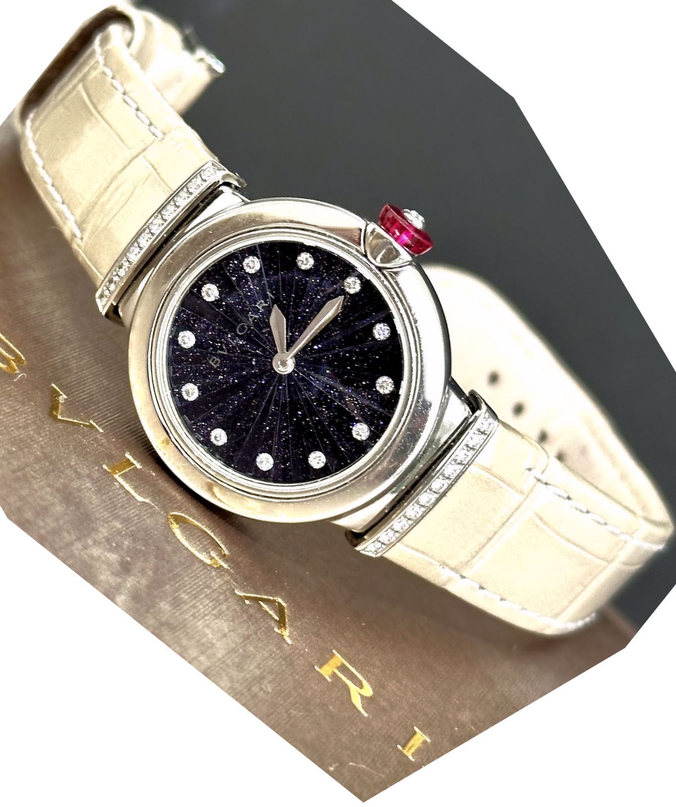 ギャラ付き 定価88万 BVLGARI ブルガリ LVCEA ルチェア 33 P ダイヤモンド 自動巻き 時計 夜空 星 28 mm 名作