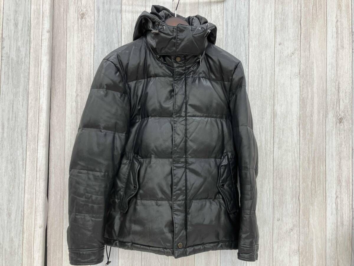 BURBERRY BLACK LABEL / ダウンジャケット/M/羊革/BLK/BMP37-355-09 BURBERRY BLACK LABEL／ラムレザーダウンジャケット／ダウンジャケット