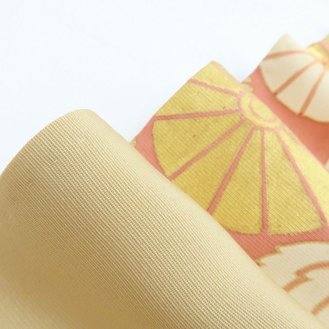 百華❀Y4141◇金駒刺繡 染め一つ紋 手縫い仕立て 菊 正絹 色留袖 着物