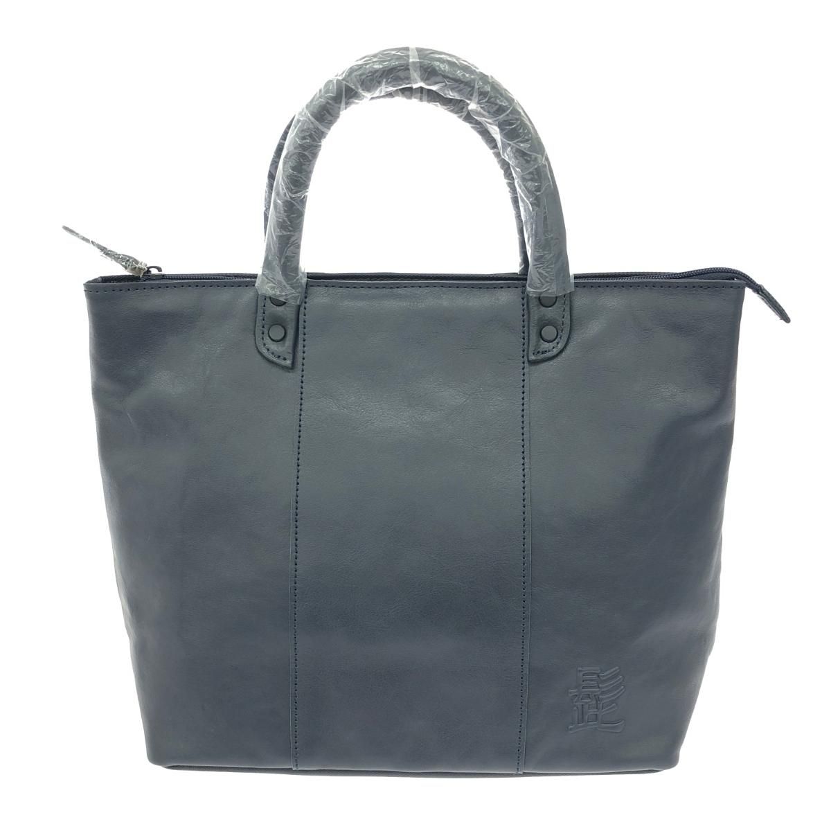 HARVEST LABEL ハーヴェストレーベル トートバッグ 髭/レザー ネイビー