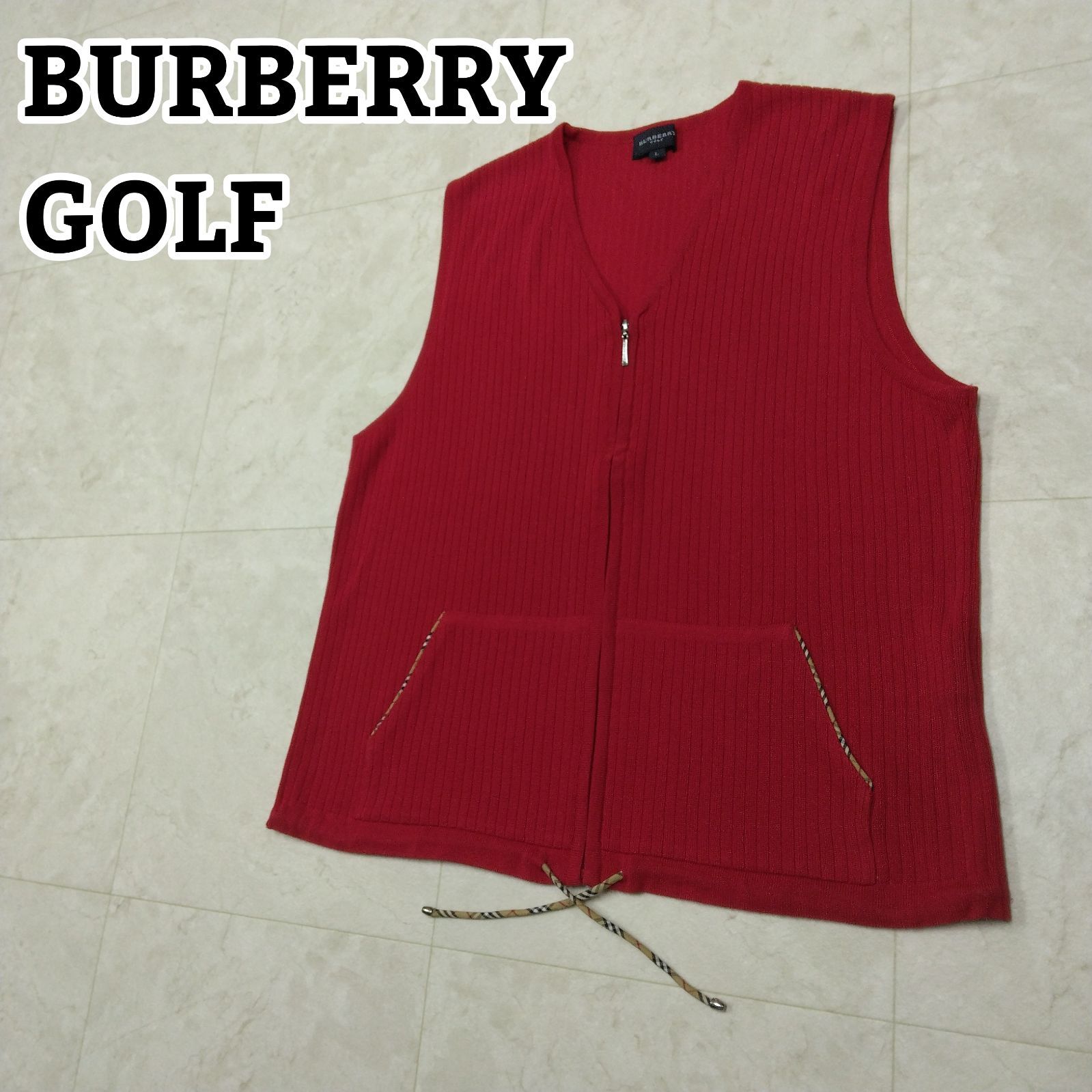 Burberry Golf バーバリーゴルフ　レディース　ベスト BURBERRY GOLF バーバリーゴルフ ニットベスト Lサイズ レディース
