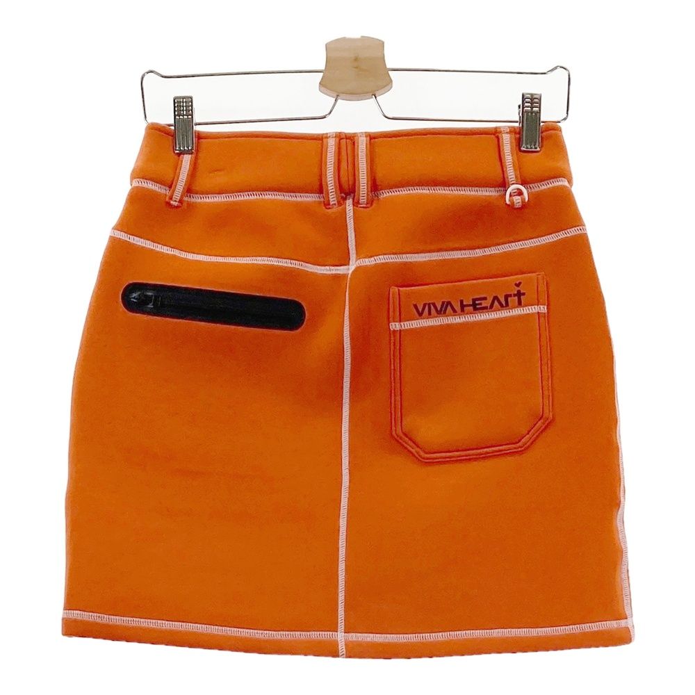 サイズ 38 VIVA HEART ビバハート ダンボールニット スカート オレンジ系 ゴルフウェア レディース ストスト