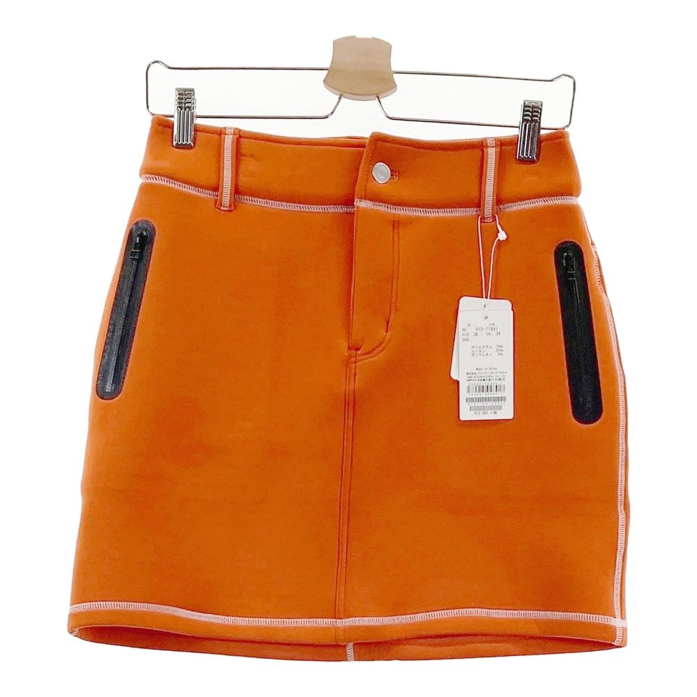 サイズ 38 VIVA HEART ビバハート ダンボールニット スカート オレンジ系 ゴルフウェア レディース ストスト