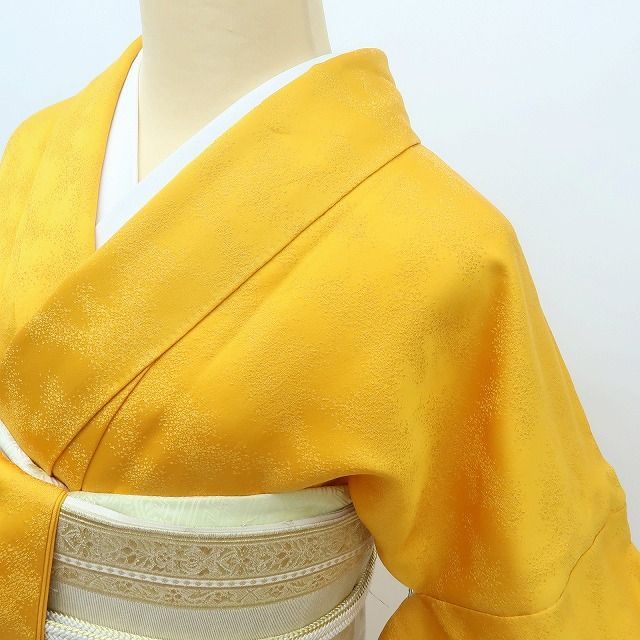  百華 Y 4143 未着用 正絹 作家物落款 銀通し 辻が花 絞り 縫い一つ紋 手縫い仕立て 色留袖 着物 色留袖 着物