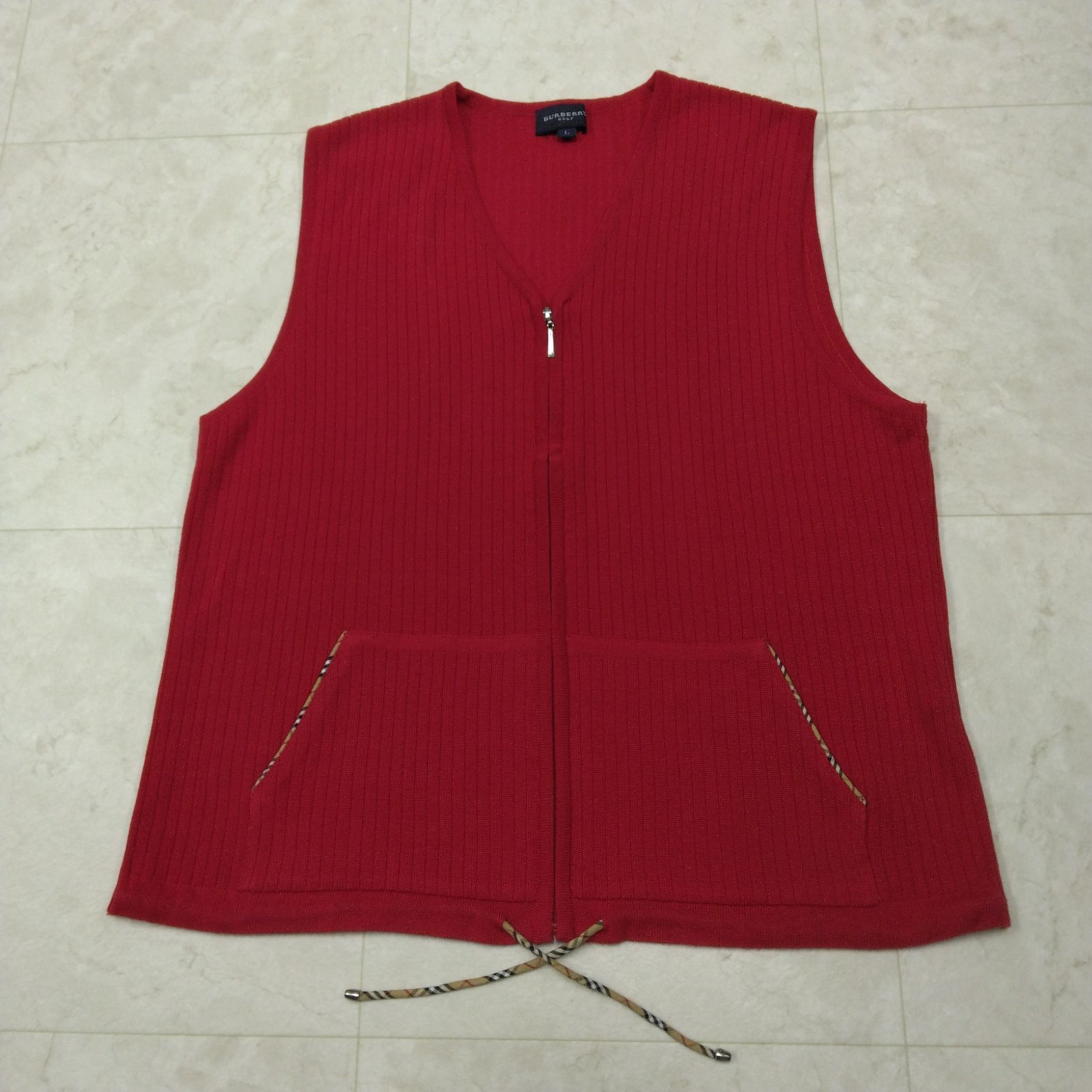 BURBERRY GOLF バーバリーゴルフ ニットベスト Lサイズ レディース