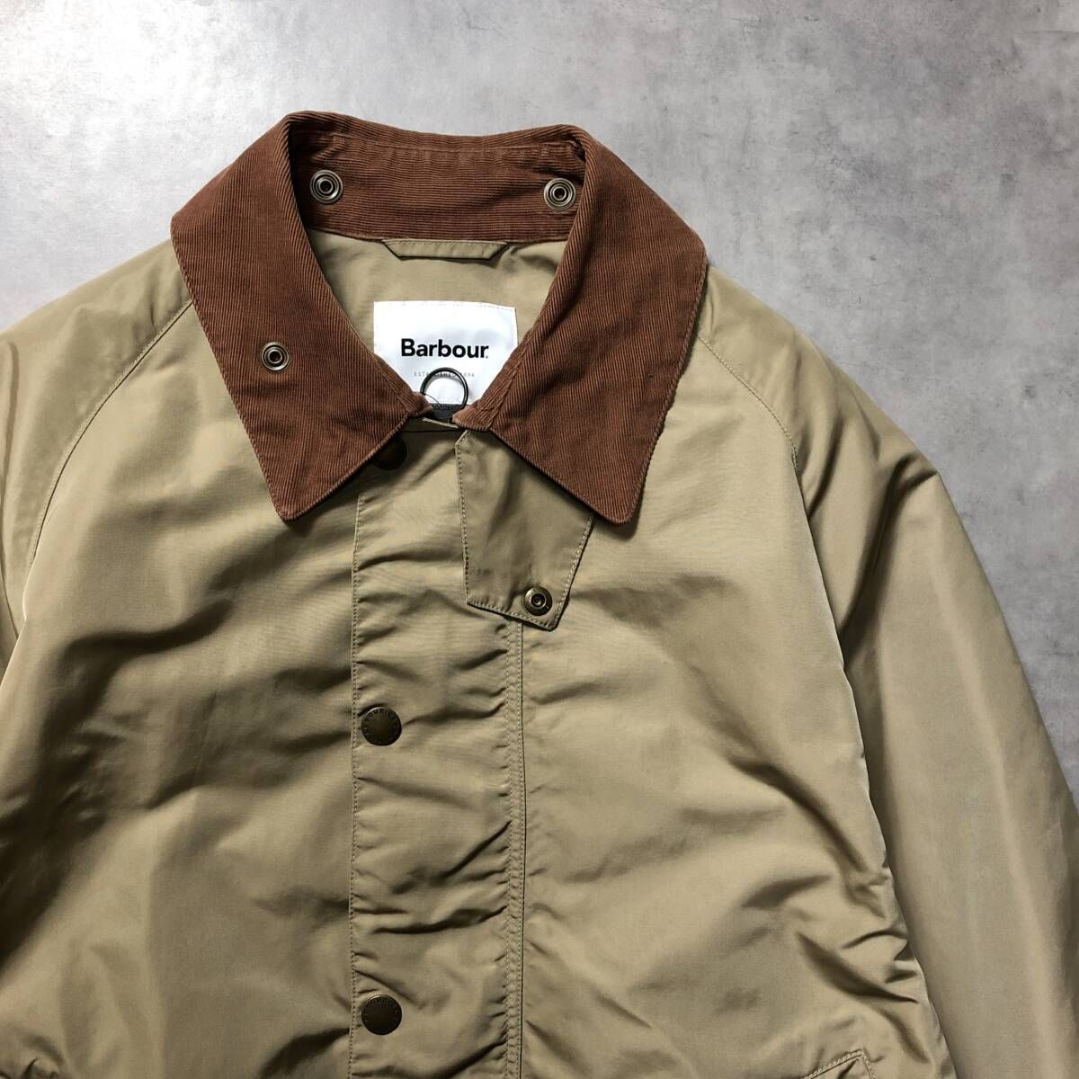 GQ4242◇SHIPS別注 BARBOUR：21ss TRANSPORT JACKET◇42◇ベージュ系