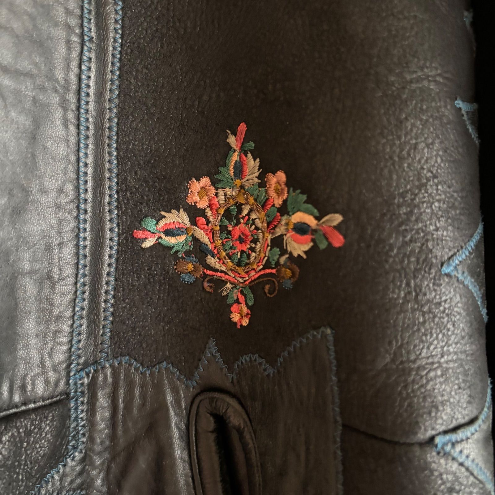 ZM1676 KENZO ケンゾー ムートンコート レザーコート 羊革100% 裏ボア