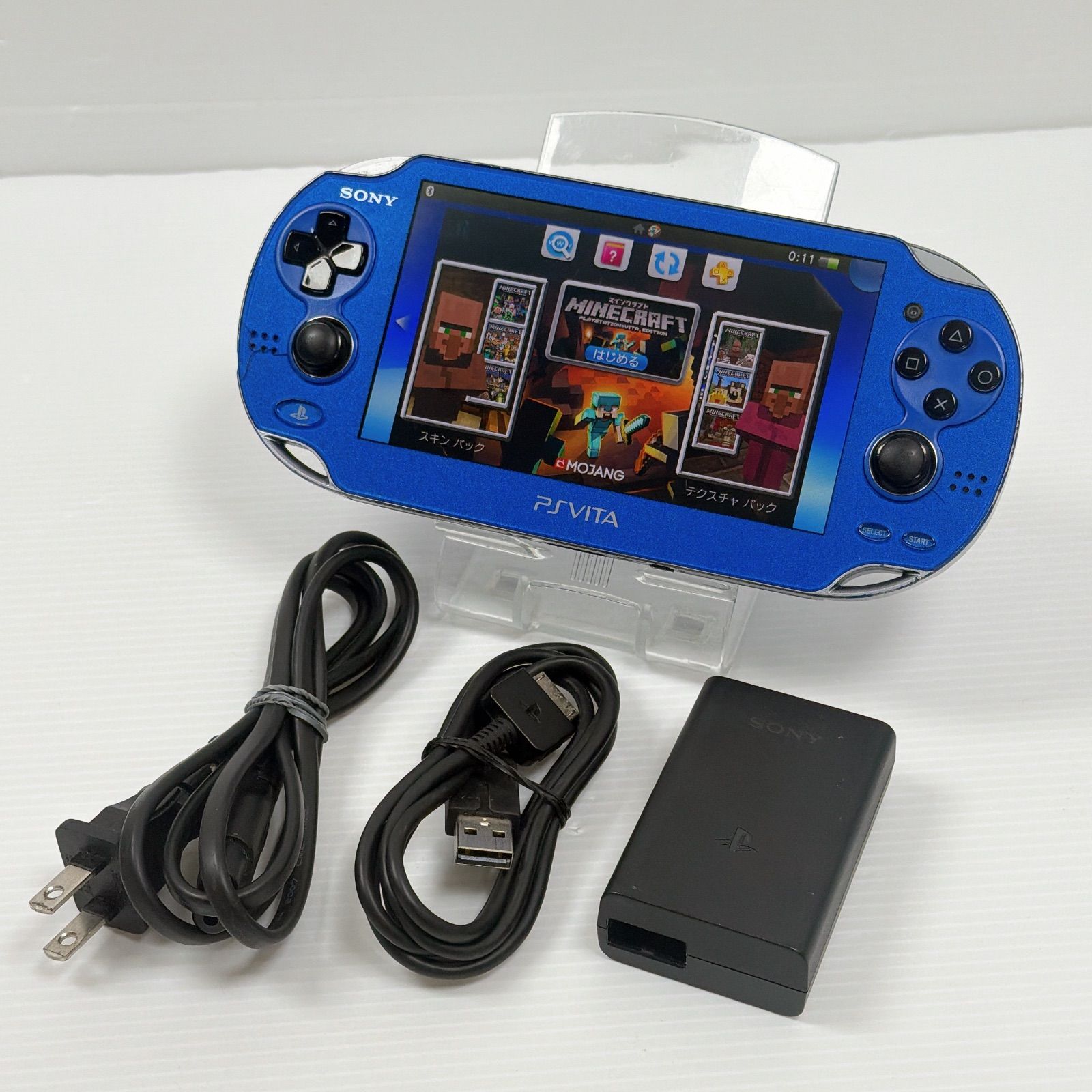 PSVITA PCH 1000 サファイヤブルー PlayStation Vita FW 3.73 訳あり 遊べるセット ソニー プレイステーション