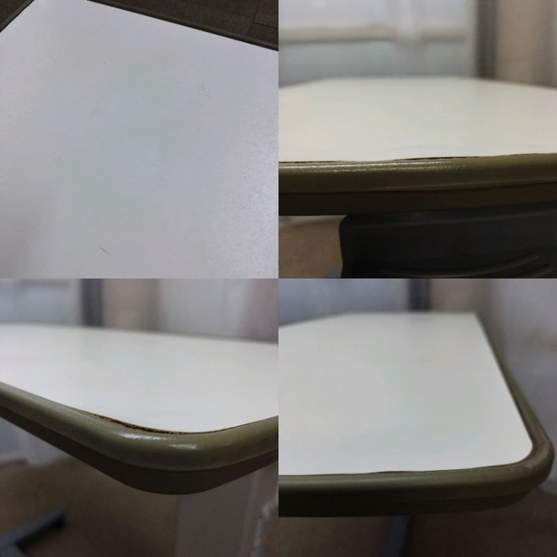 OT-14693 パラマウントベッド KF-1920 サイドテーブル ベッドサイドテーブル 介護テーブル 高さ調節可 天板 アイボリー 在宅介護 福祉用具 介護用品 洗浄 消毒済 介護