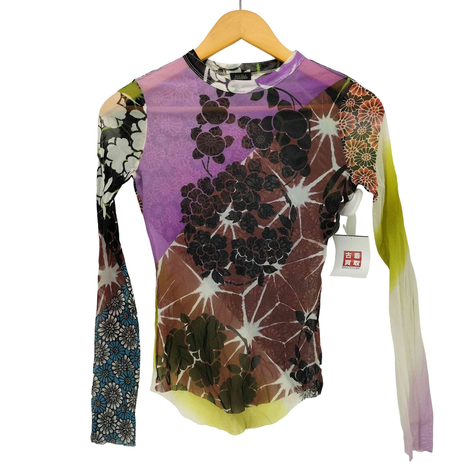ジャンポールゴルチエフェム Jean Paul FEMME 和柄 マルチ フラワー パワーネット レディース FR 40