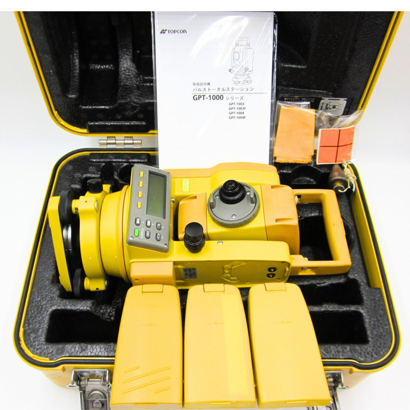14日保証状態良好 領収書発行可 トプコン パルストータルステーション GPT-1004 国土地理院2級Ａ バッテリーパック GPT-1000