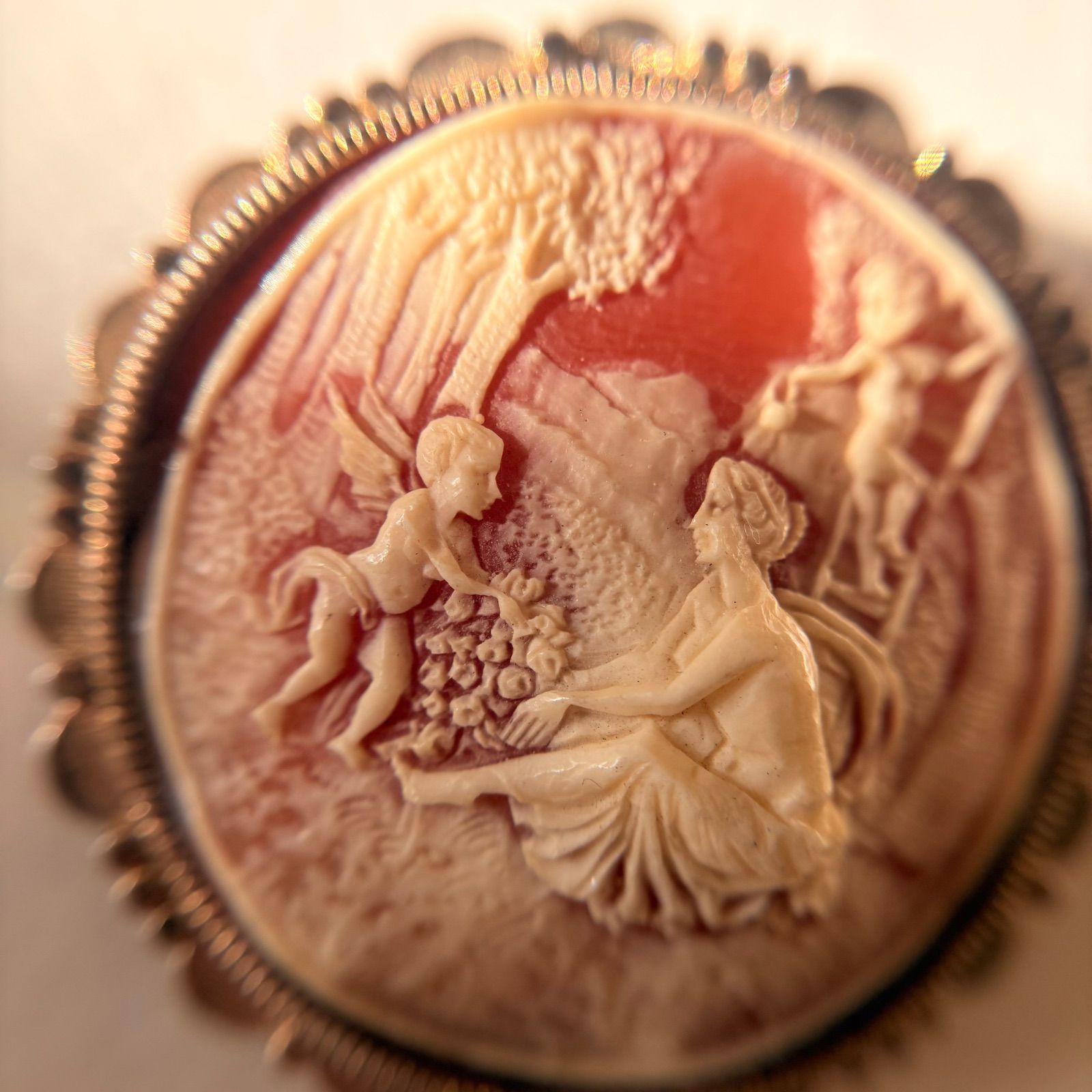 Vintage カメオ ブローチ - メルカリ