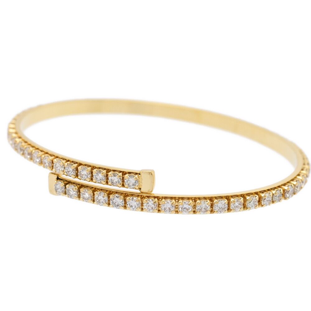 4.5 ct|ダイヤモンドバングル|K 18 YG|750-9.3 g|イエローゴールド 翌日配送可 ♀ N レディース 597163