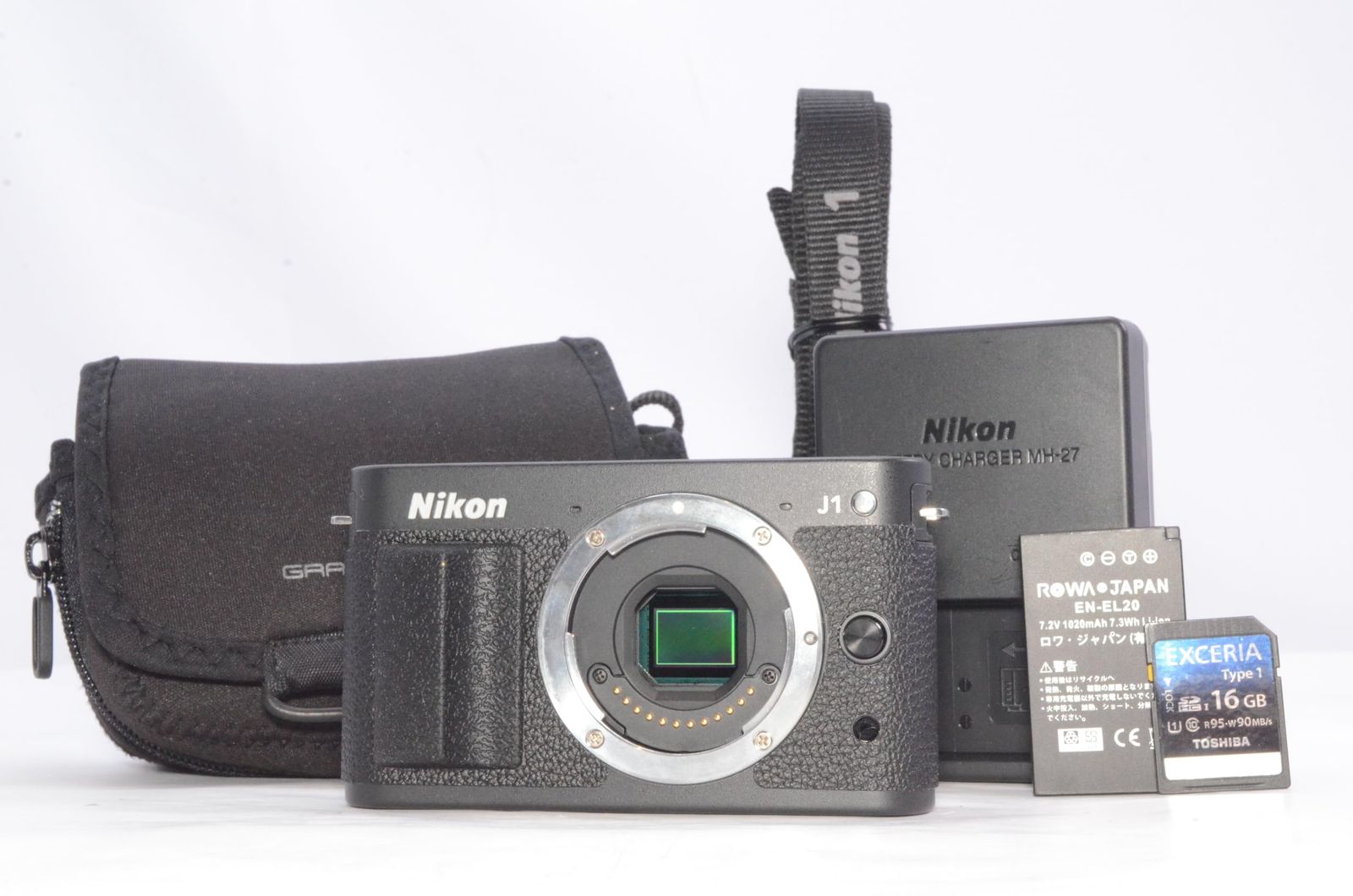 カメラケース 16 GB SDカード付き Nikon ニコン 1 ボディ ブラック