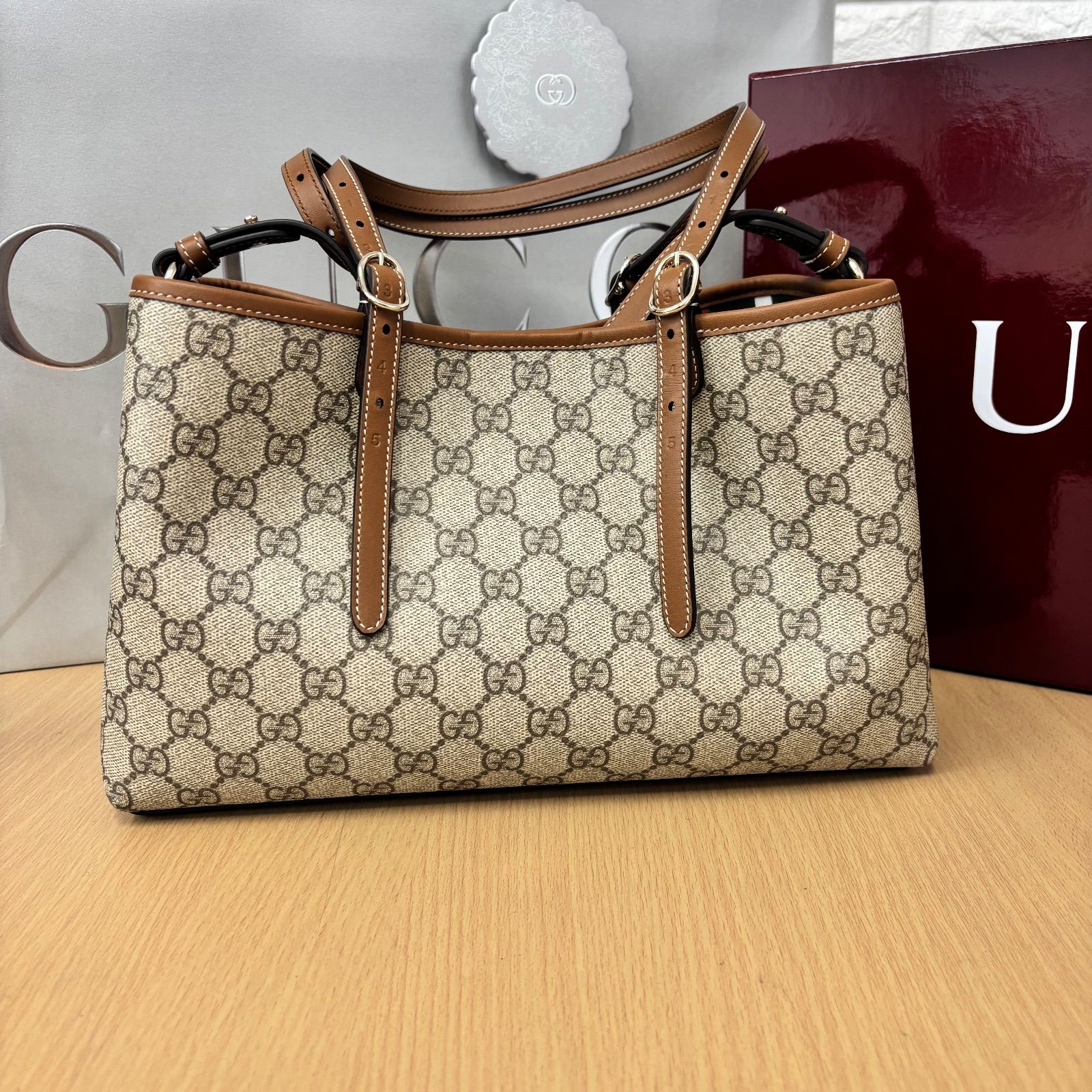 ◼︎未使用品 その他完品 GUCCI グッチ スモールトート2WAYバッグ GG 