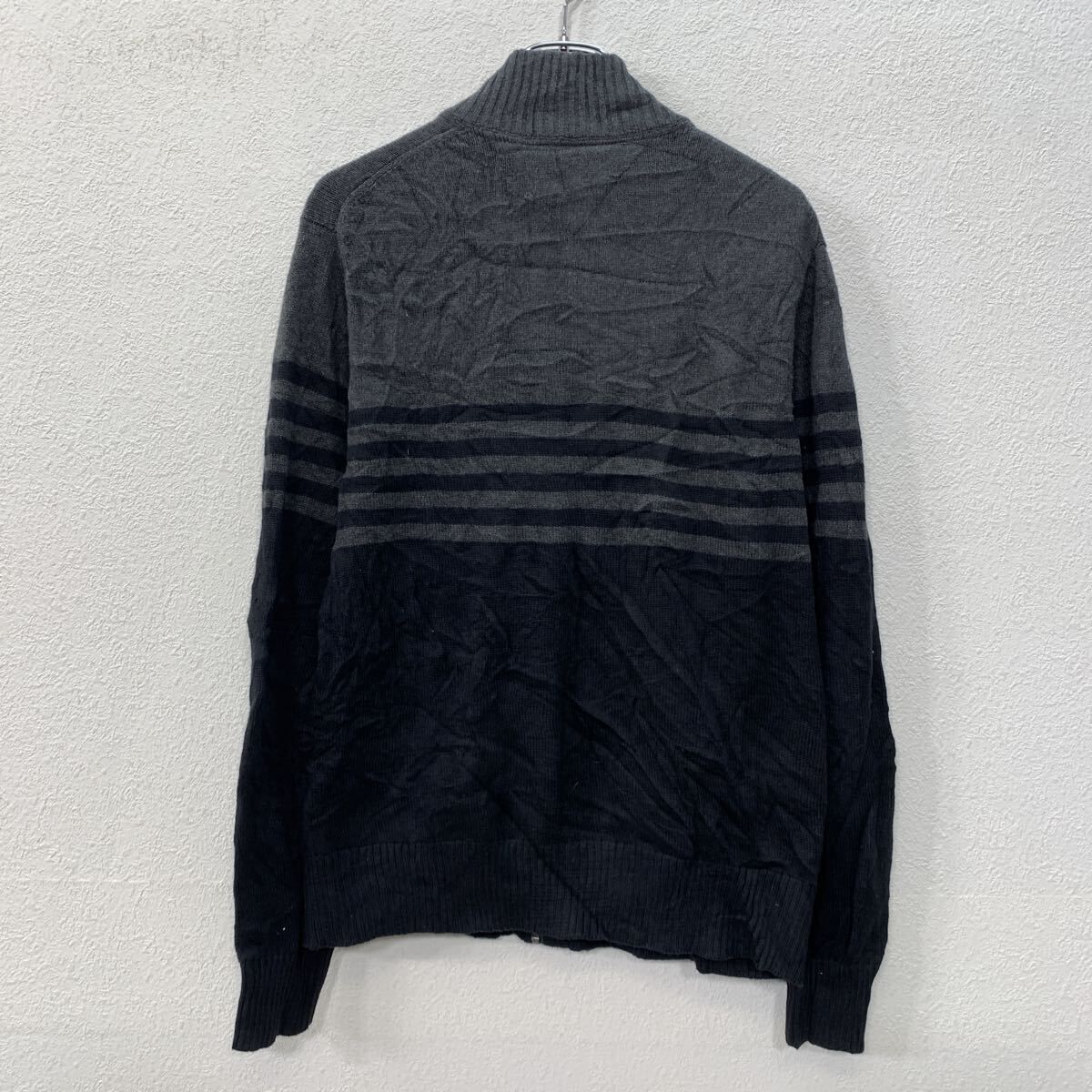 TOMMY HILFIGER コットンニット セーター M ブラック グレー トミー 