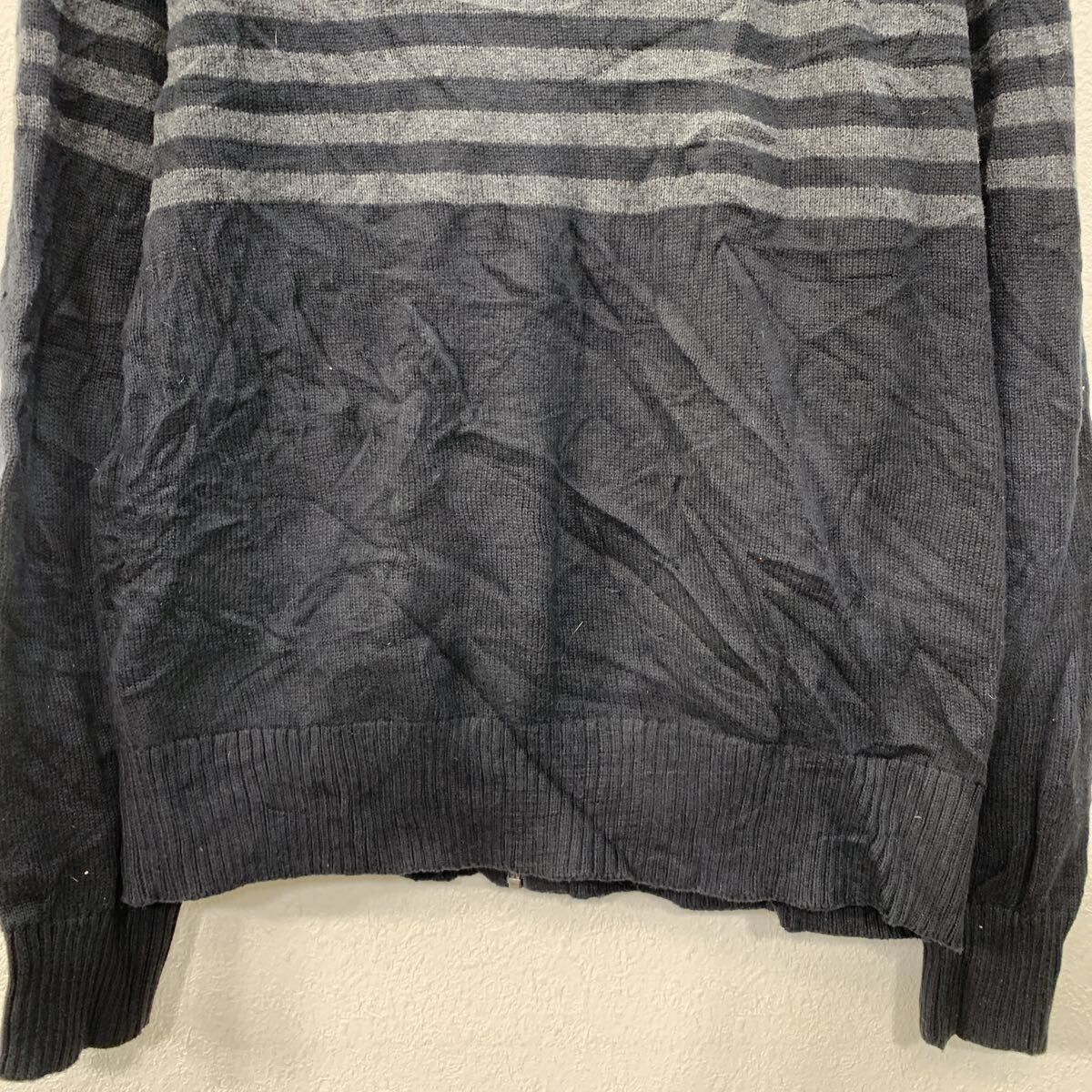 TOMMY HILFIGER コットンニット セーター M ブラック グレー トミー 
