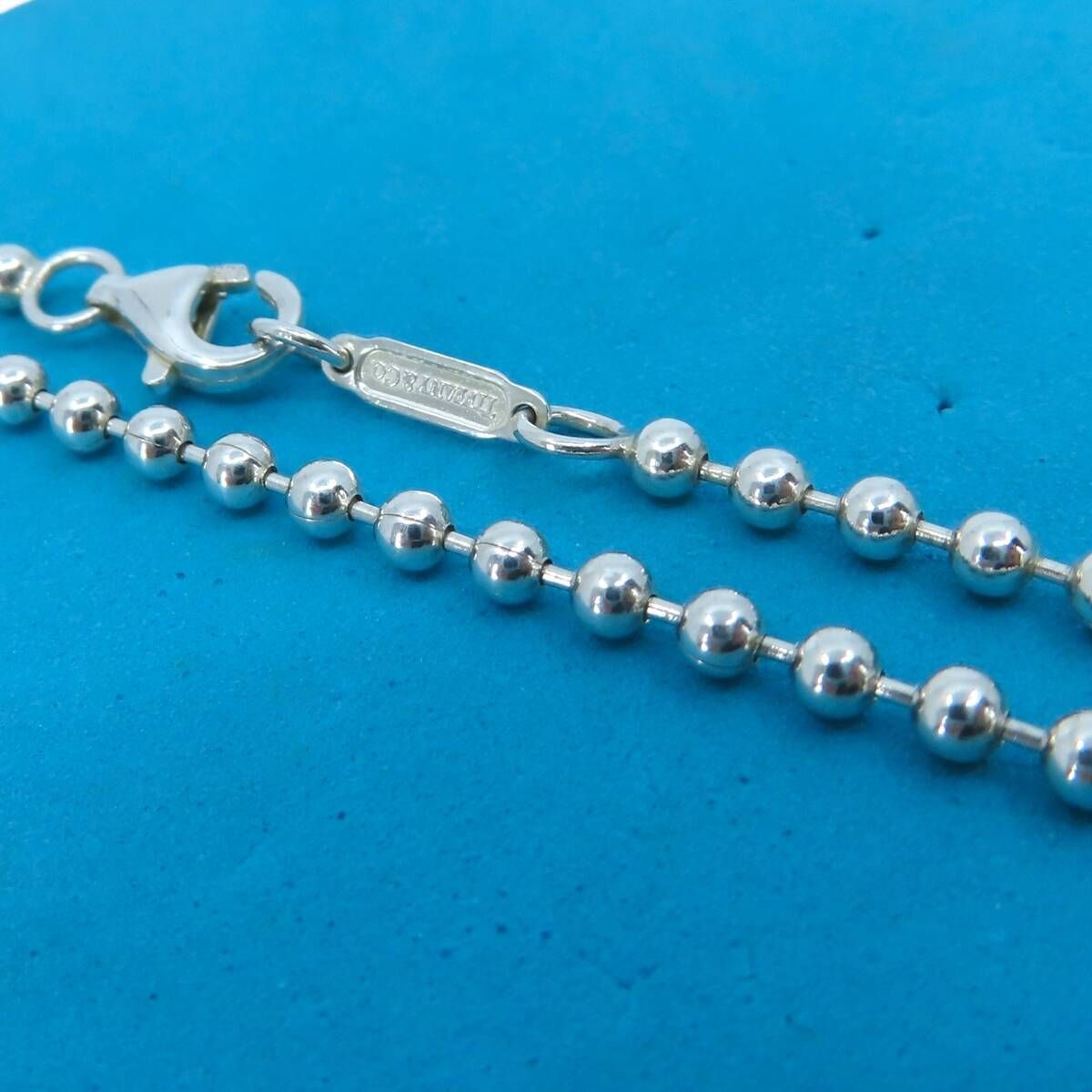 希少 美品 Tiffany&Co. ティファニー 40㎝ シルバー ボール ネックレス