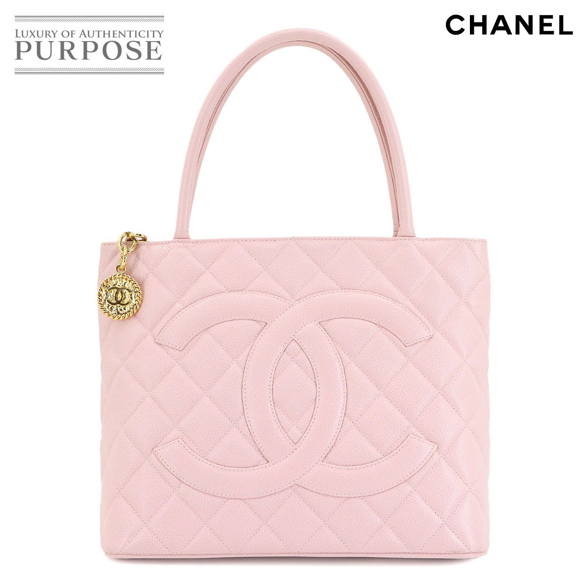 新品同様 シャネル CHANEL 復刻トート バッグ キャビアスキン