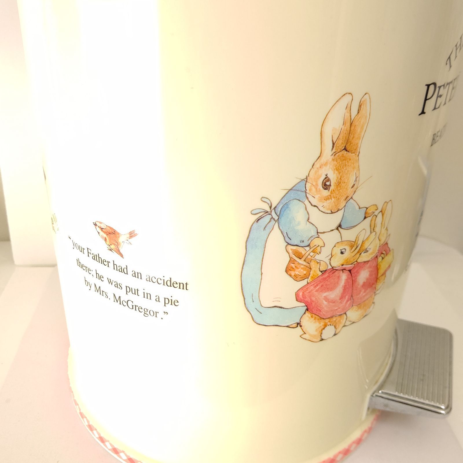 希少 廃盤 ピーターラビット 積水ライフテック ダストボックス ゴミ箱