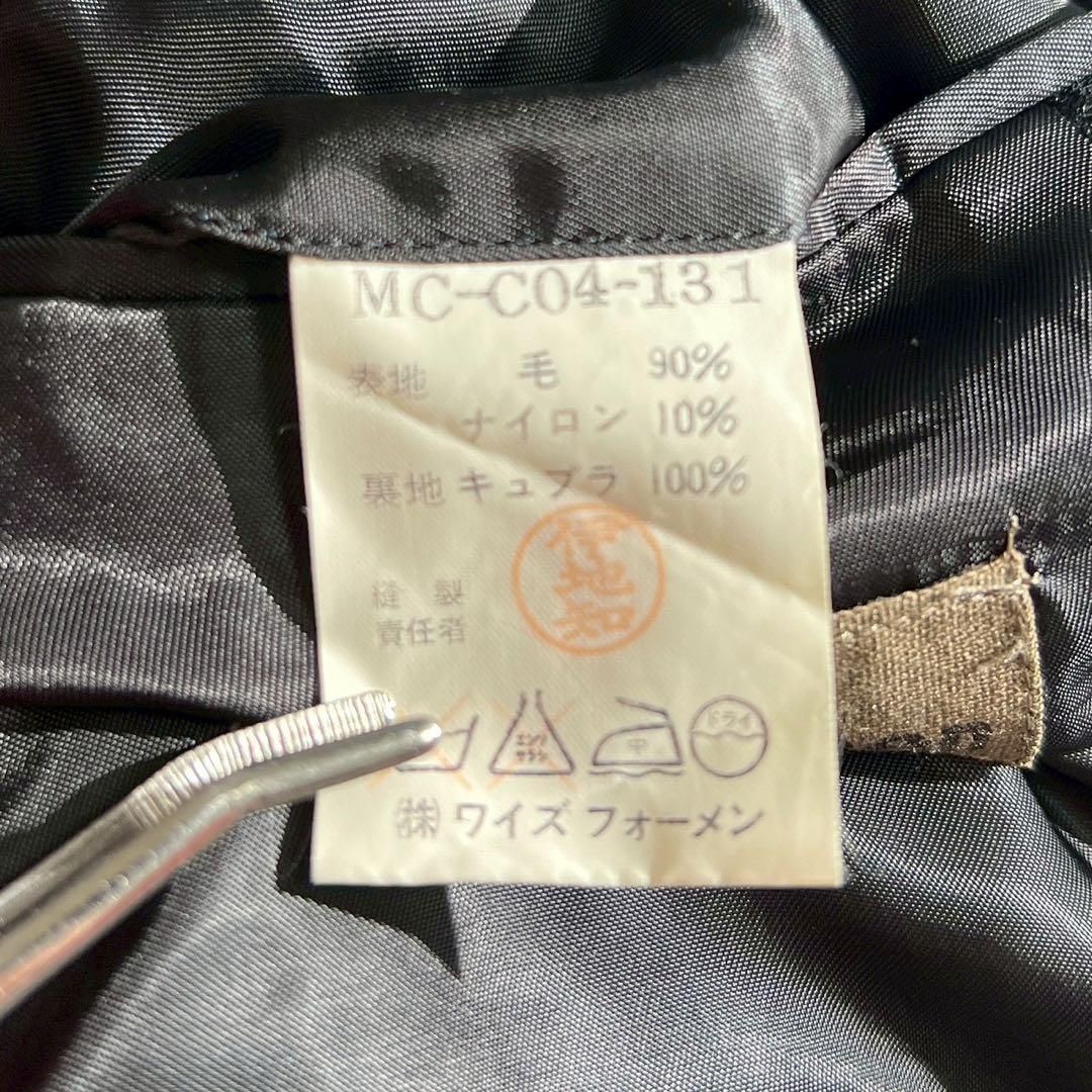 Y s for men ワイズフォーメン Yohji Yamamoto ヨウジヤマモト ダブルブレスト チェスターコート ウール ブラック 黒 XL相当 オーバーサイズ ビッグシルエット ビンテージ ヴィンテージ