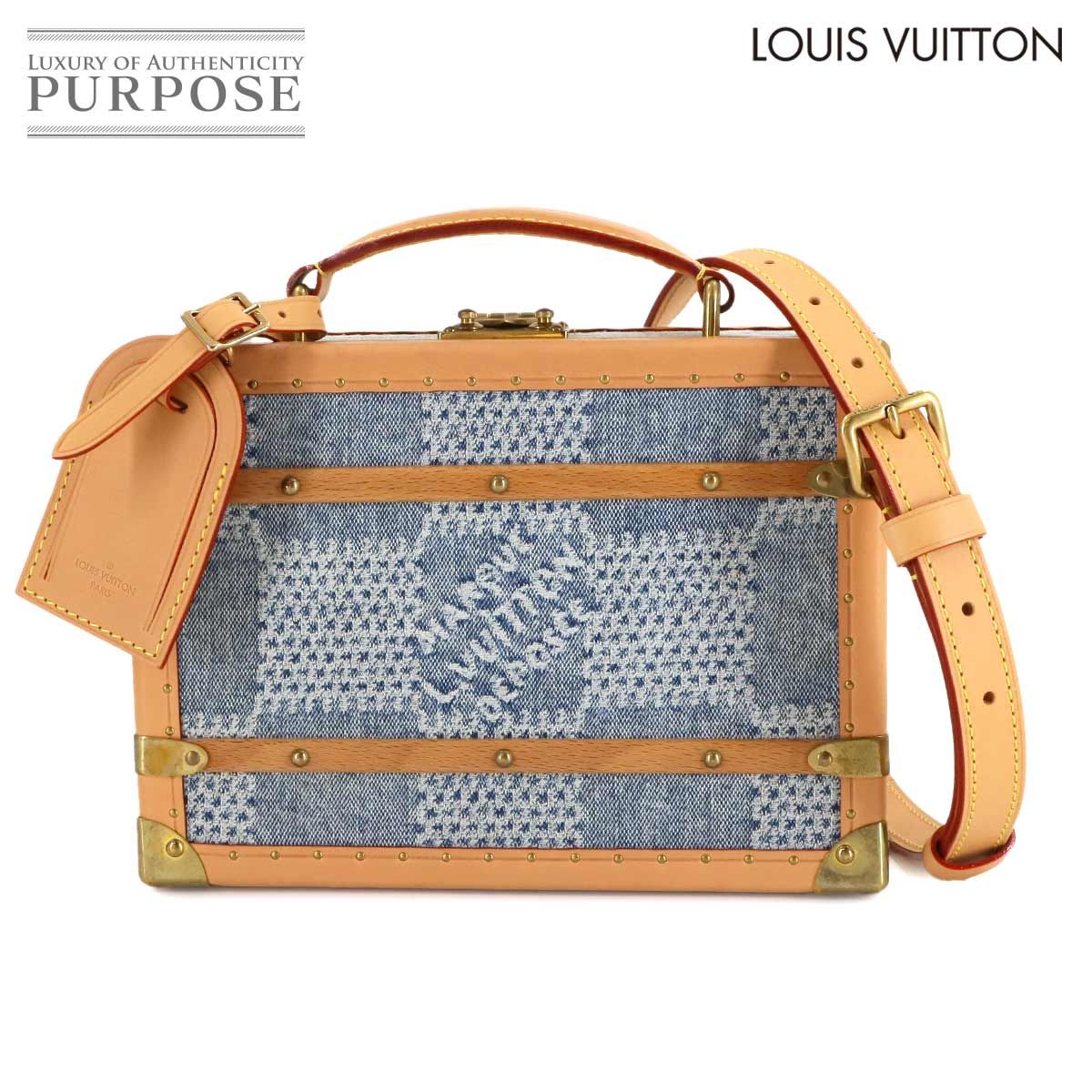 新品同様 ルイ ヴィトン バッグ ダミエ デニム 3Ｄ ハンドル トランク ハンド ショルダー バッグ メンズ 90302874 【中古】ブランド 新品同様 ルイ ヴィトン LOUIS VUITTON ダミエ デニム 3D ハンドル