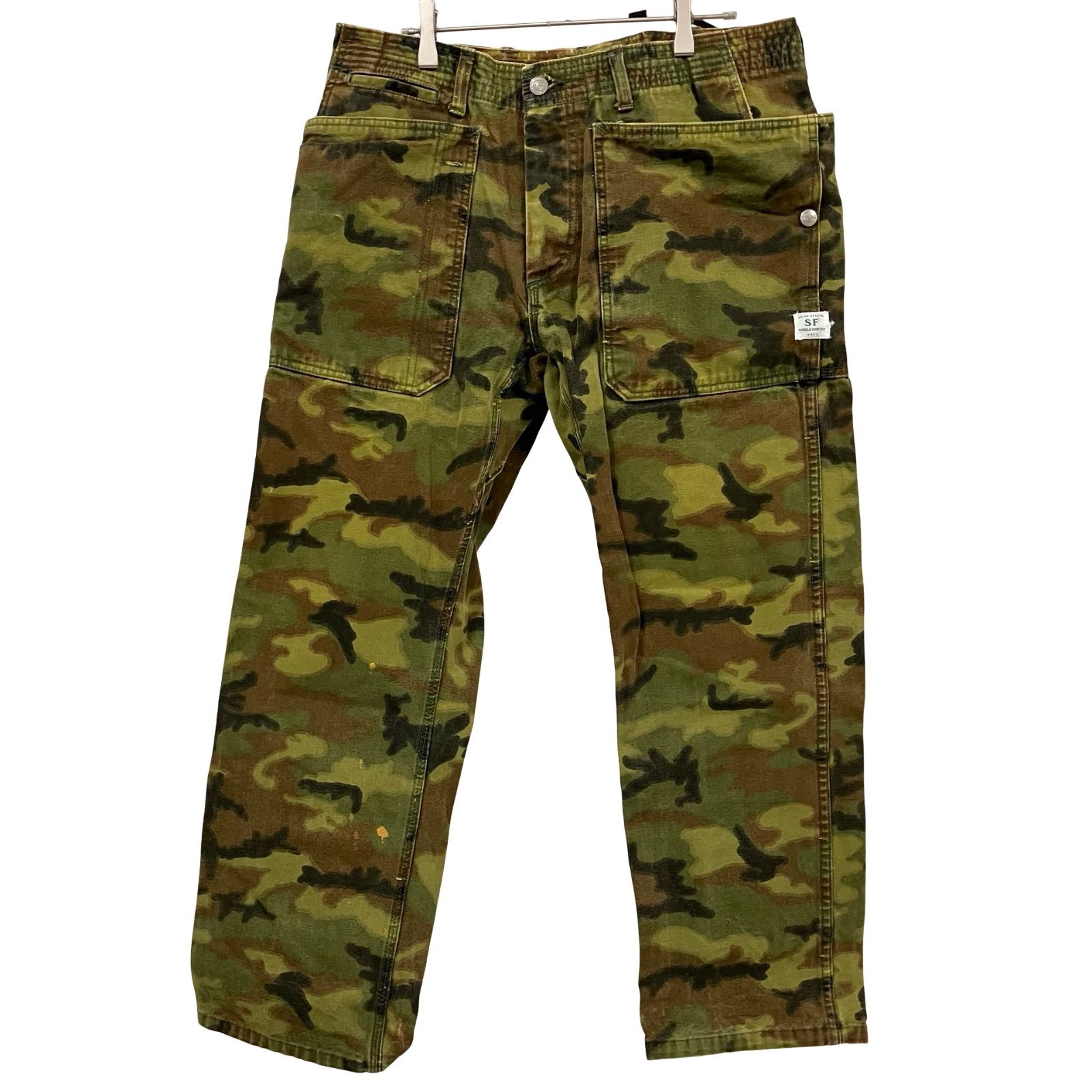 CC3 SASSAFRAS ササフラス カモパンツ 迷彩デニム コットン Lサイズ