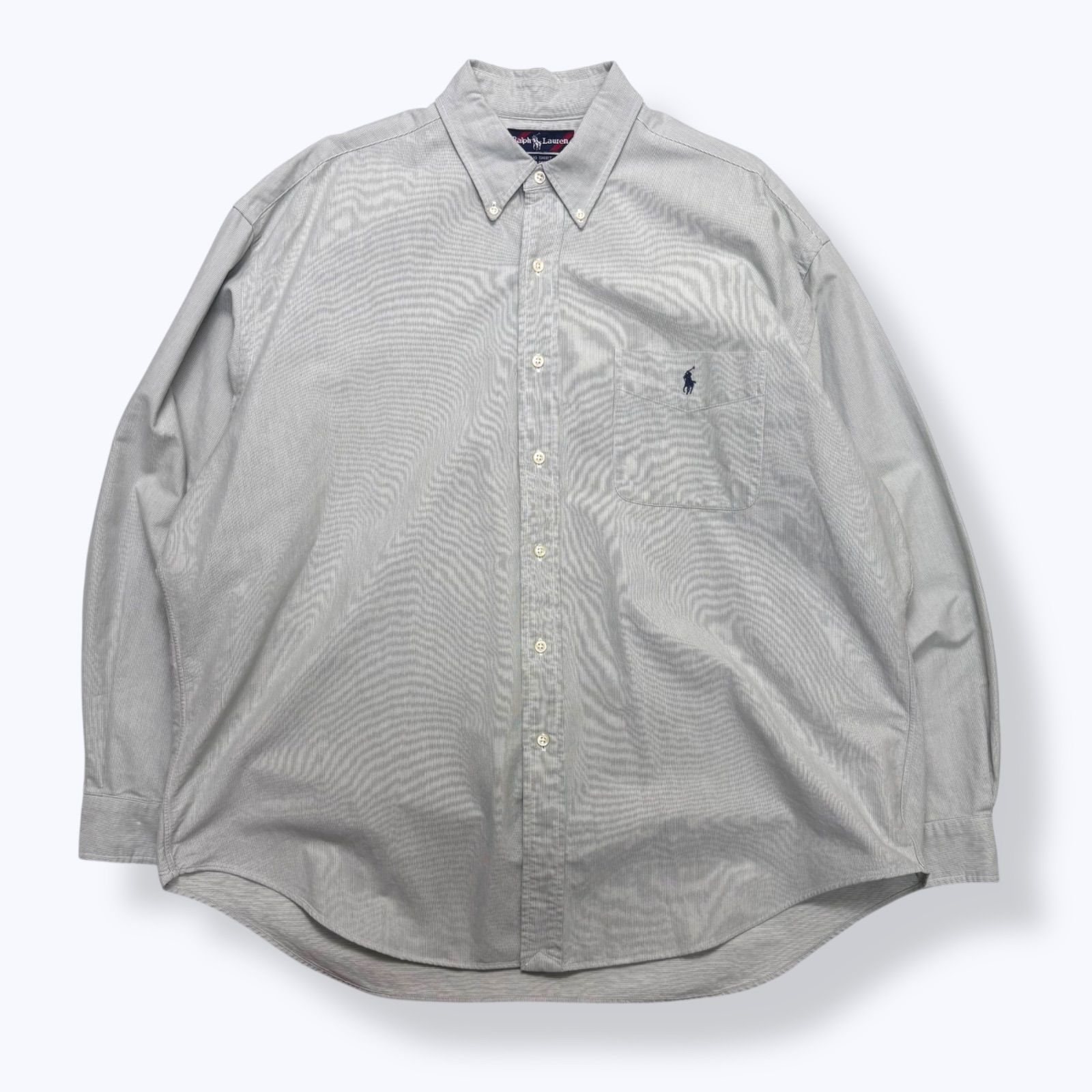【入手困難】Ralph Lauren BDシャツ グレー L USA製 希少品 入手困難】Ralph Lauren BDシャツ グレー L USA製 希少品｜入手困難】Ralph