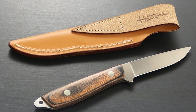  Hattori あまご マホガニー合板柄 アウトドアナイフ エアマット ナイフ ツール アウトドア