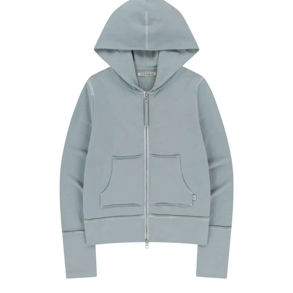 イッセイ フーディー ジップアップ スカイブルー