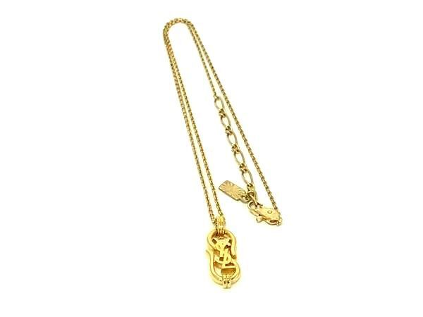 イヴ・サンローラン YVES SAINT LAURENT YSL ネックレス ゴールド YVES 