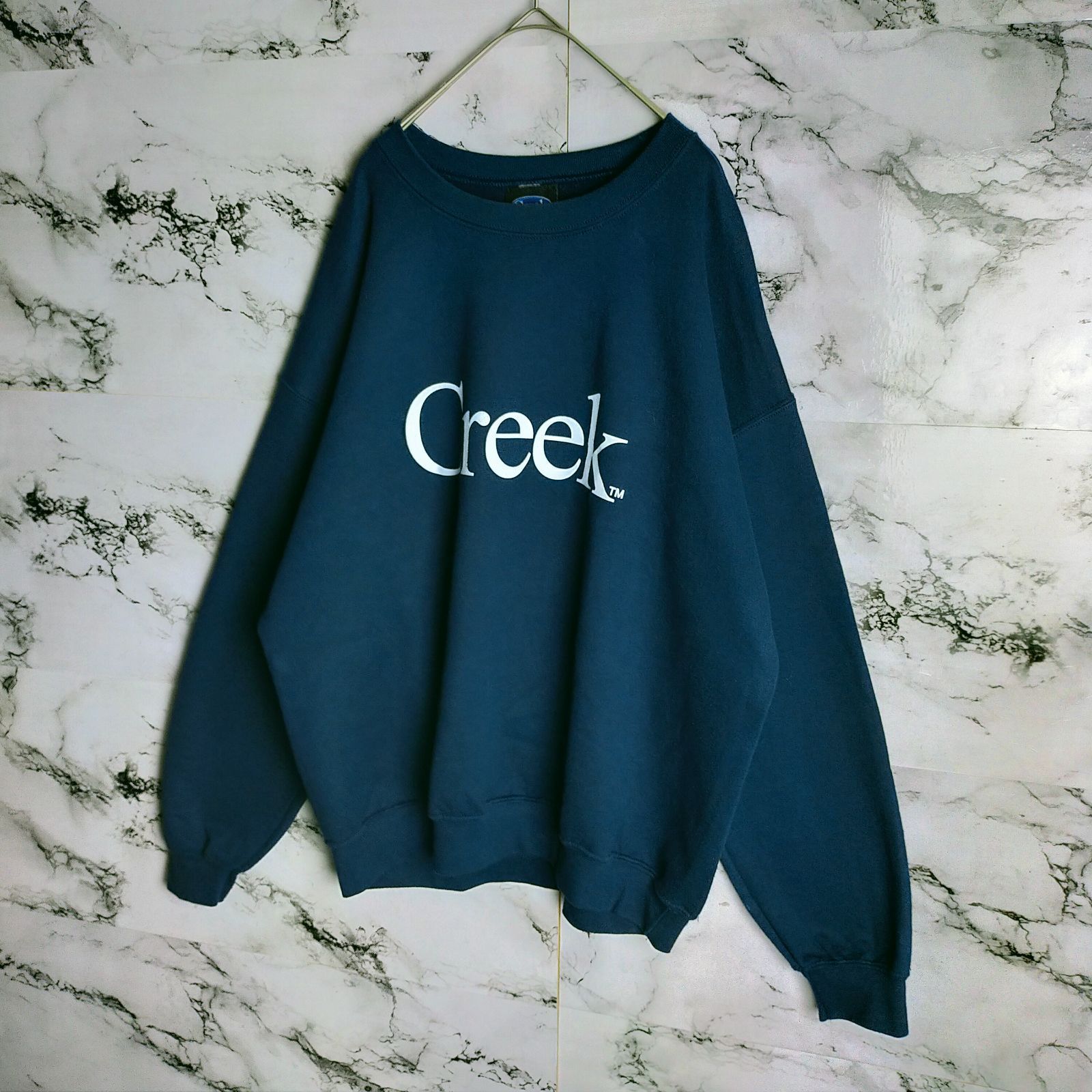 Creek Angler's Device パーカー NAVY M スウェット 希少】Creek Angler's Device Lサイズ☆ロゴ スウェット 紺 釣り