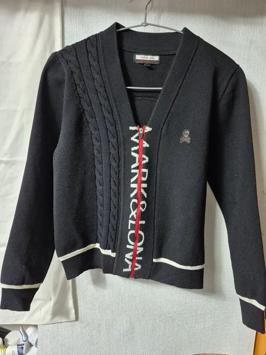 MARK - LONA マークアンドロナ ブラック ニット カーディガン ジップアップ M